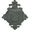 Ekena Millwork Quentin Ceiling Medallion, Hand-Painted Athenian Green Crackle, 23 1/2"W x 12 1/4"H x 1 1/2"P CM23RO1AGC - alternate 3